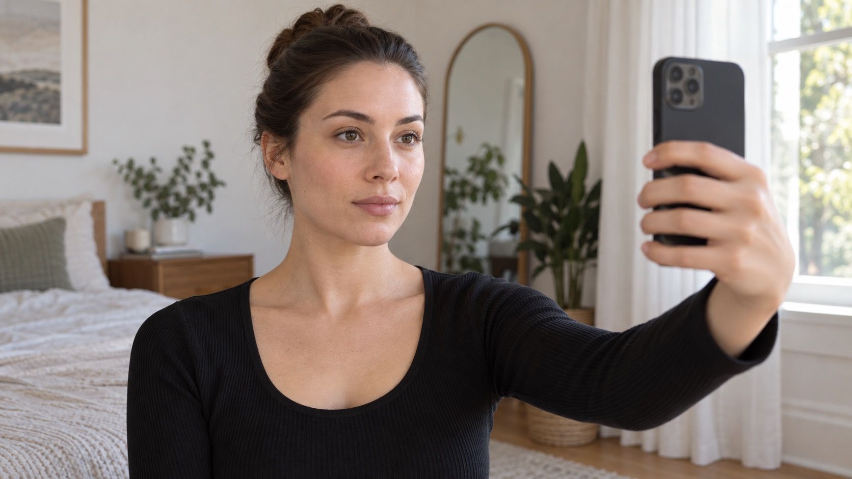 Taking an accurate face shape analysis photo