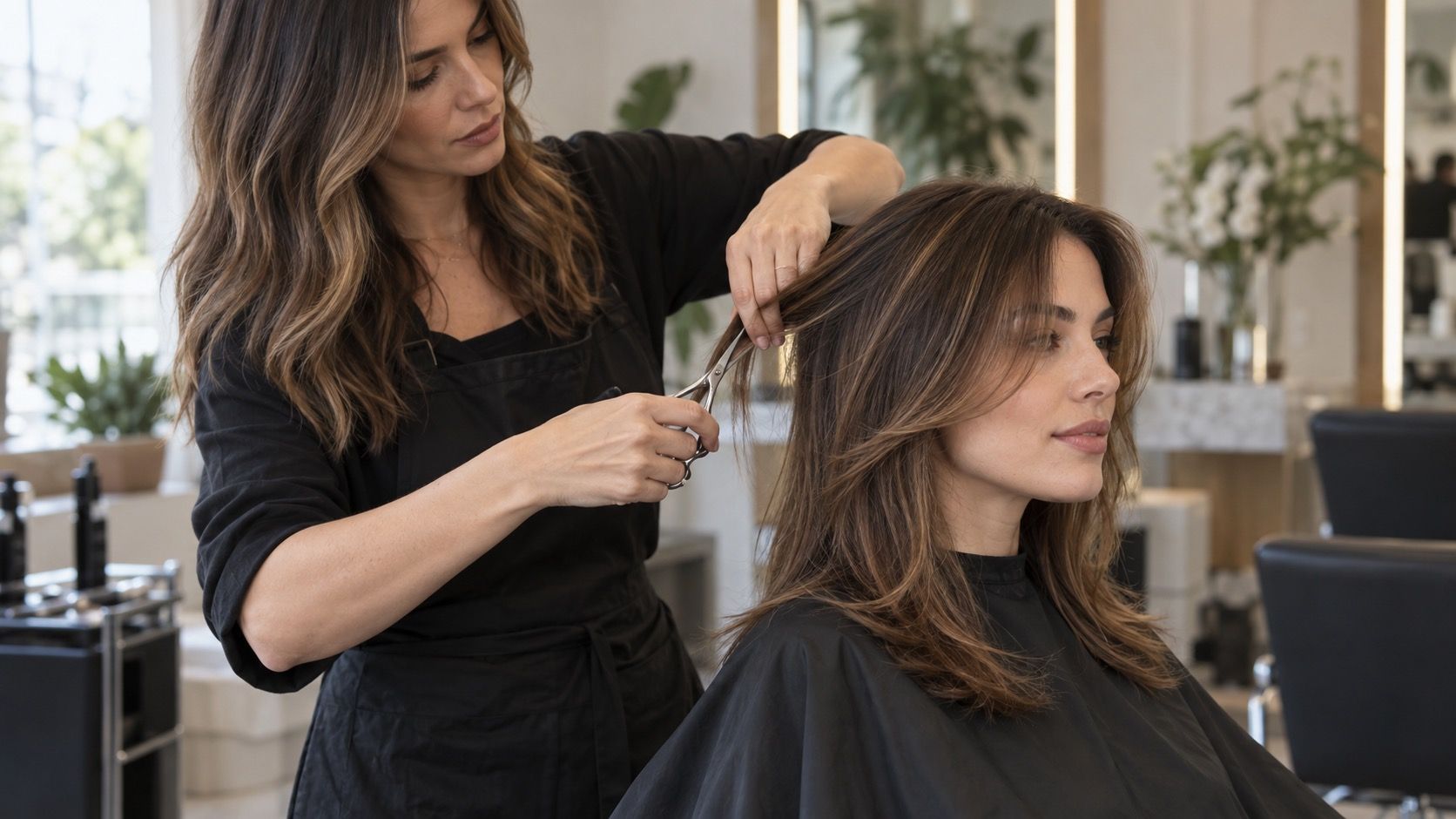 Women's hairstyles chosen for face shape